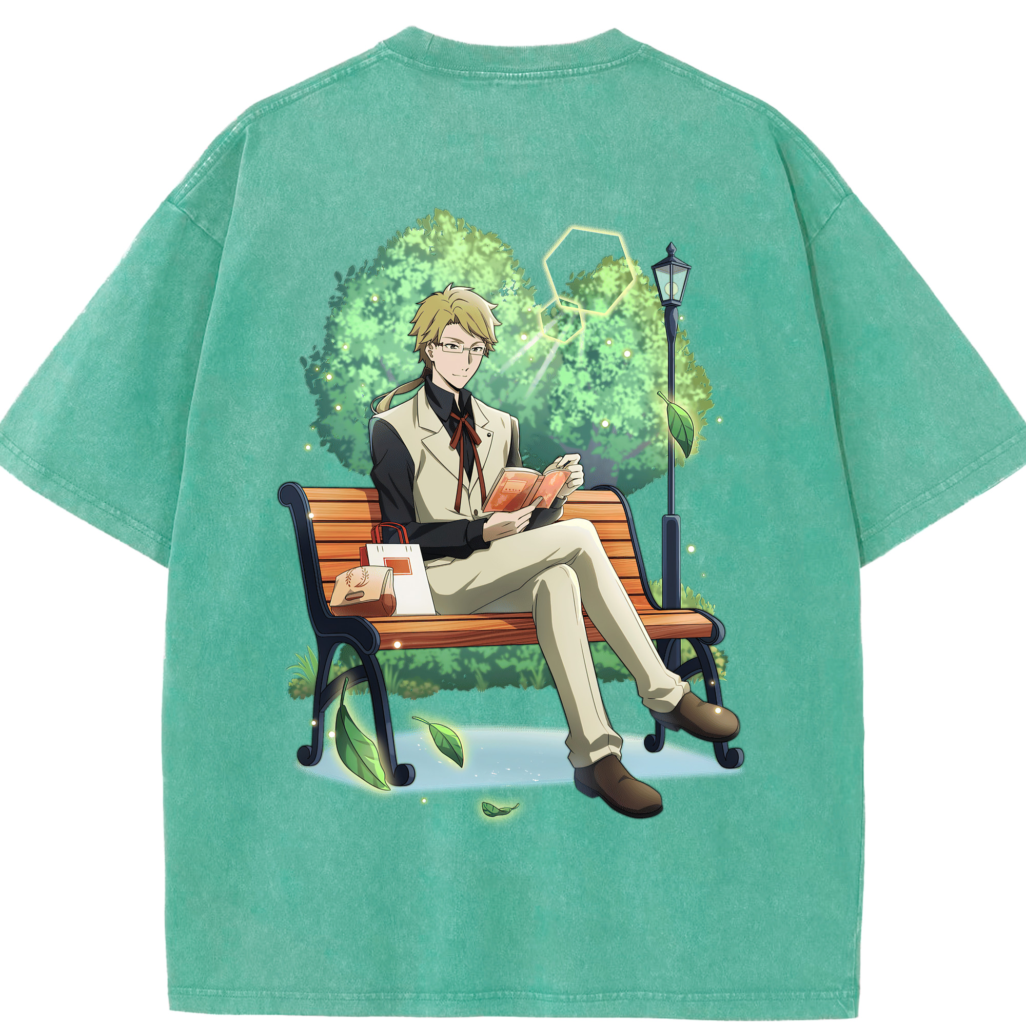 （画像用） 文豪ストレイドッグス Bungo Stray Dogs 綿100% ヴィンテージ風 半袖Tシャツ（背面プリント）